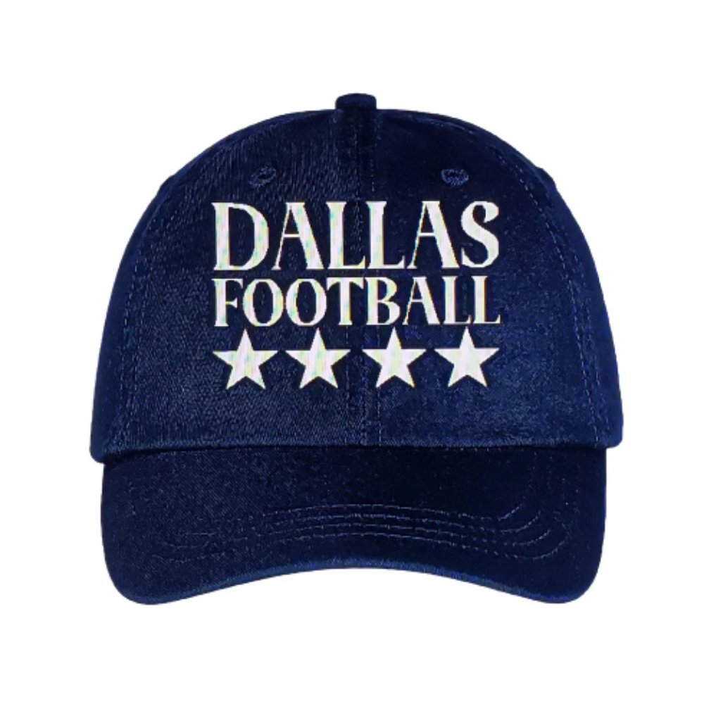 Dallas Football Navy Fitted Adj. Baseball Cap.
